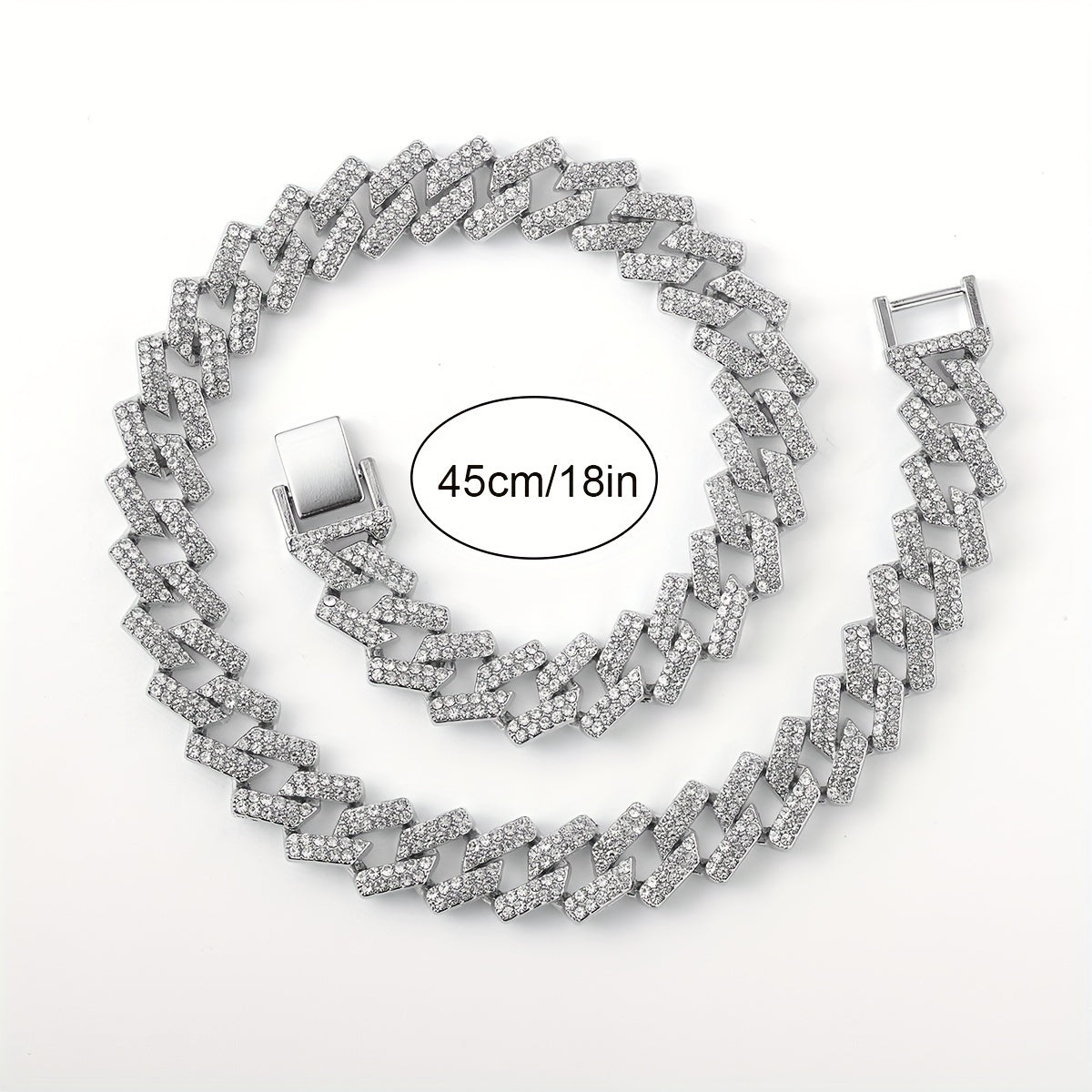 Miami Hip Hop Men's Iced Cuban Necklace Punk