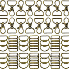 56PCS Zinc Alloy Rotating Lobster Clasp D Keychain Luggage Hardware Keyring Buck