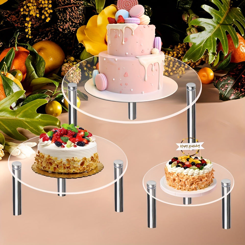 Acrylic Cake Stand Metal Stand for Kitchen Living Room