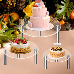 Acrylic Cake Stand Metal Stand for Kitchen Living Room