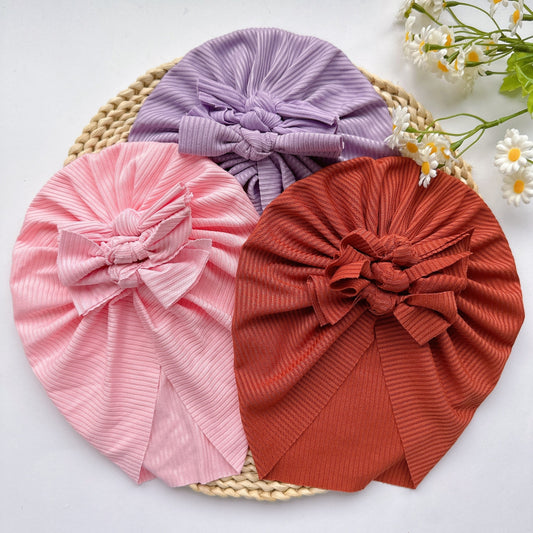 Soft Elastic Strip Flower Baby Hat For Girl