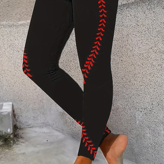 Ears Of Rice Print High Rise Leggings