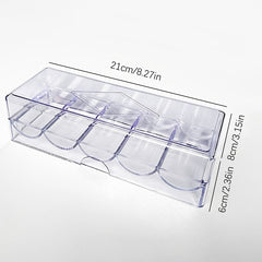 1pc Poker Chips Box Transparent Organizer Supplies