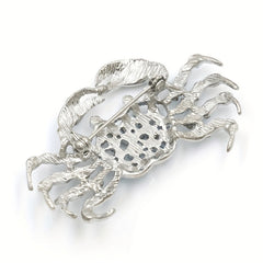 Crystal Crab Brooch Pin Men's Banquet Jewelry