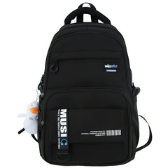 Large Capacity Casual Backpack Fashionable Backpack Solid School Bag