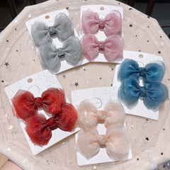 Sparkling Cartoon Bow Hair Clips for Girls