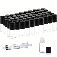 10pcs Clear Glass Mini Roll on Bottles Essential Roller Ball Bottles