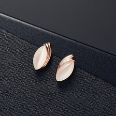 Oval Shape Pendant Necklace & Stud Earrings Set for Women & Girls