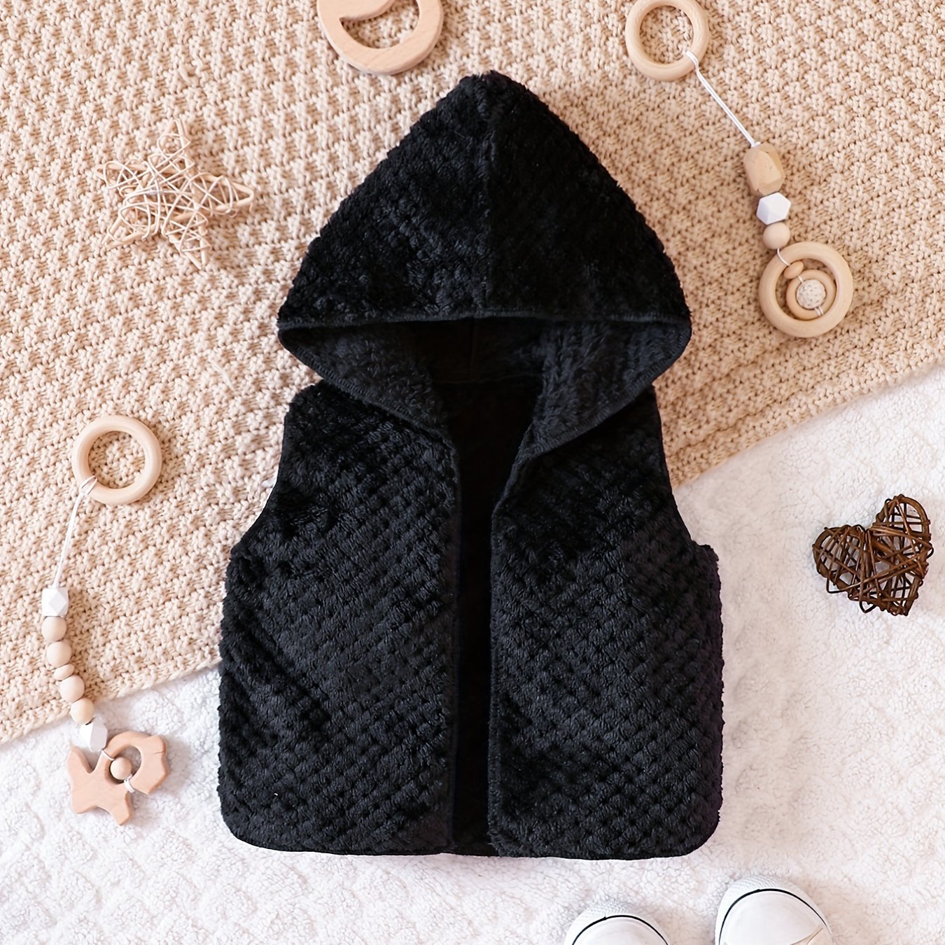 Baby Girls Sleeveless Hooded Vest, Spring/Autumn