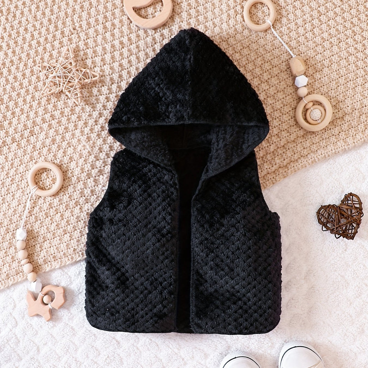 Baby Girls Sleeveless Hooded Vest, Spring/Autumn
