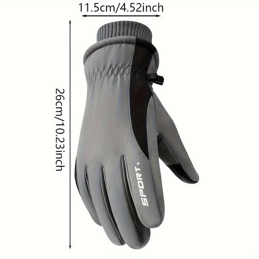 Men's Ski Gloves Touch Screen Winter Mountaineering Windproof Warm Thickened