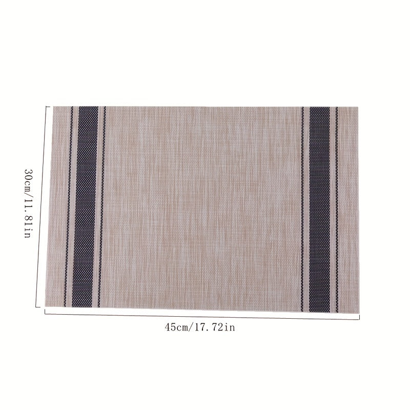 4pcs PVC Placemat Heat Insulation Mat Coaster Bowl Mat Plate Mat Dining