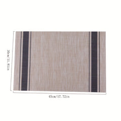 4pcs PVC Placemat Heat Insulation Mat Coaster Bowl Mat Plate Mat Dining