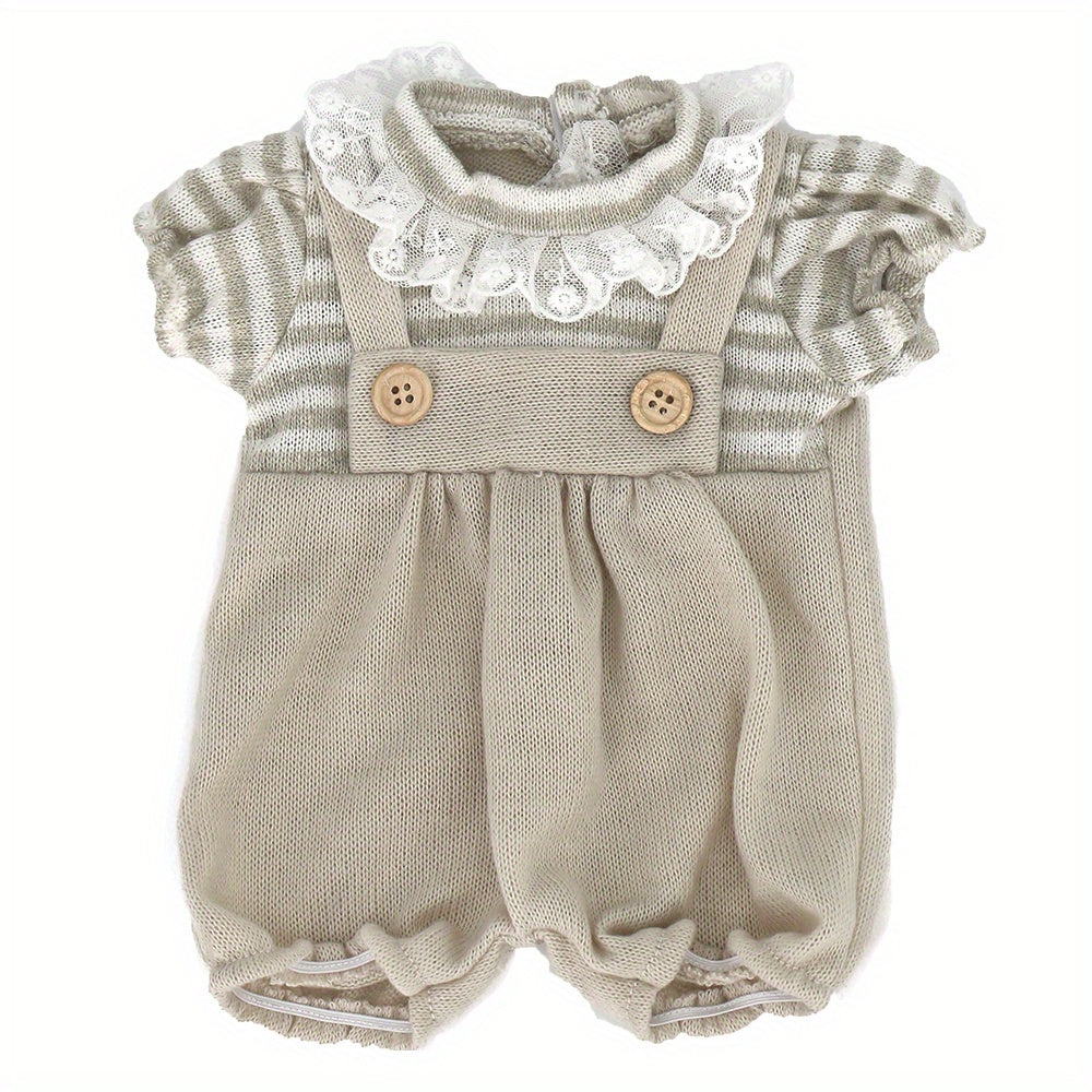 Adorable Gray & Pink Jumpsuit for Reborn Dolls