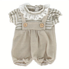 Adorable Gray & Pink Jumpsuit for Reborn Dolls