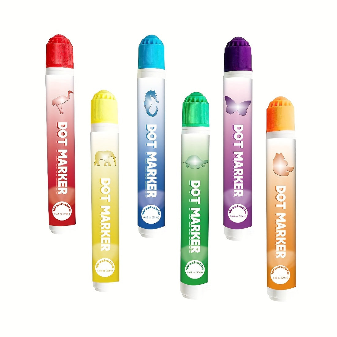 6 Vibrant Dot Markers Bingo Stamps Washable
