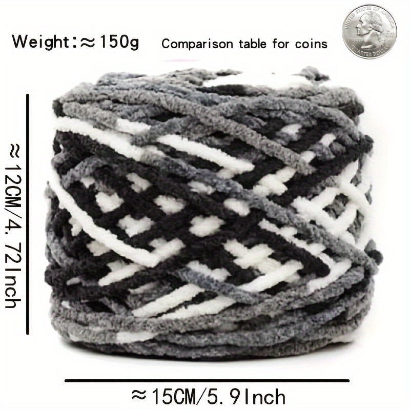 3pcs Colorful Ice Wool Thread for DIY Knitting Crocheting