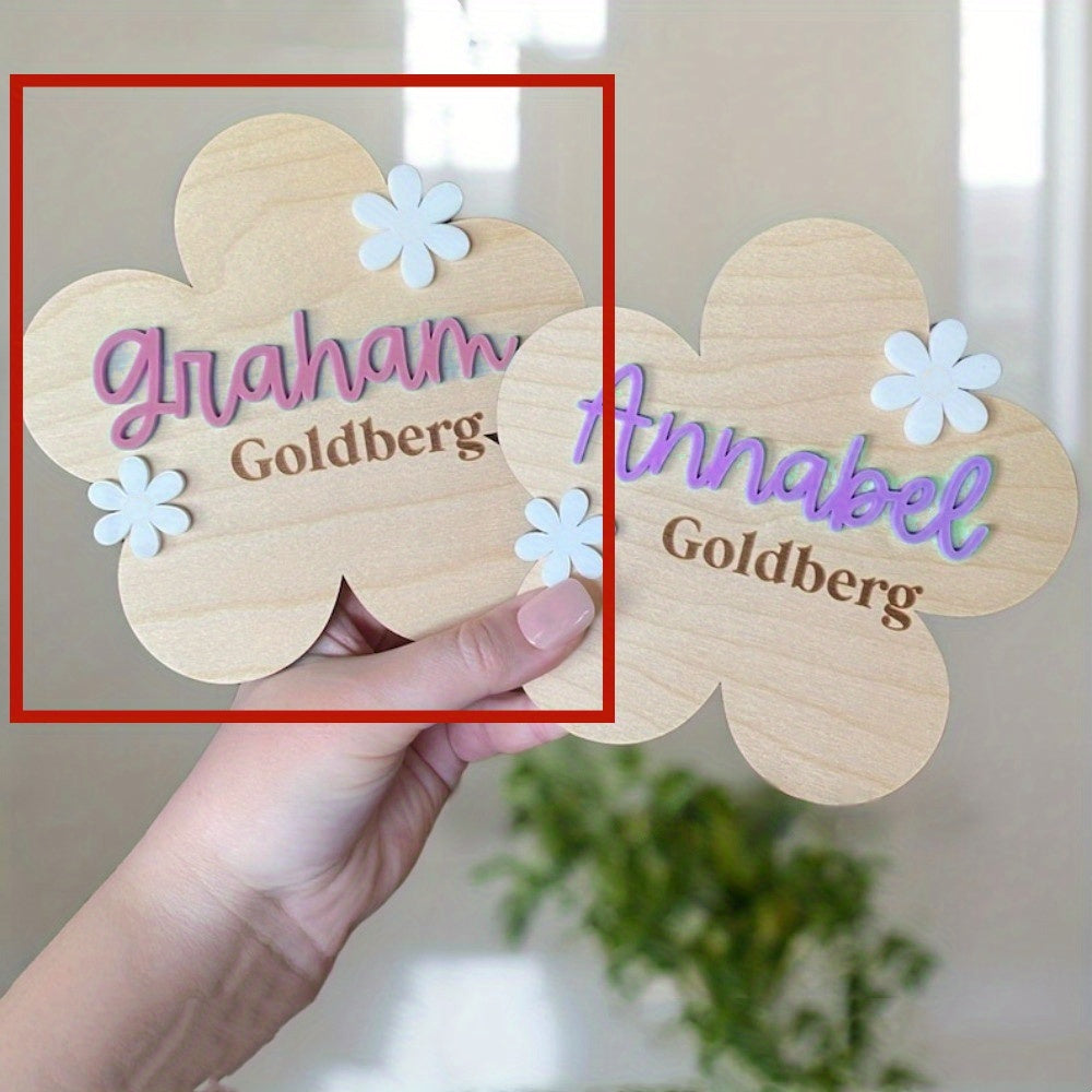 Personalized Birth Announcement Sign Acrylic Hospital Sign Custom Name Sign Pink
