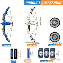 Kids LED Light Up Slingshot Bow And Arrow Toy Set