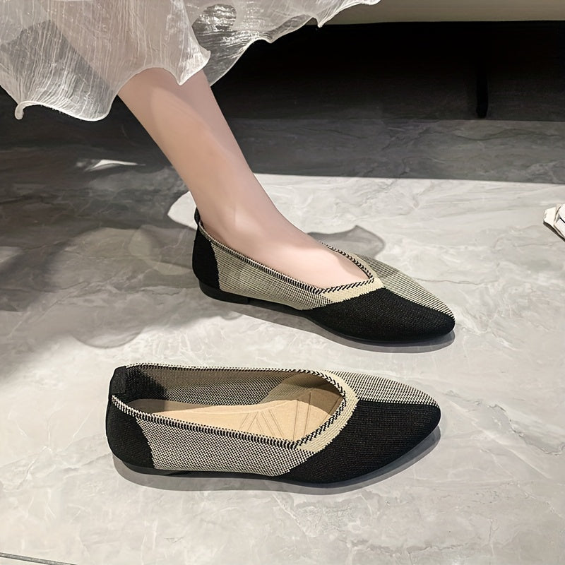 Women's Lightweight Knit Casual Shoes Soft Sole Flat Shoes