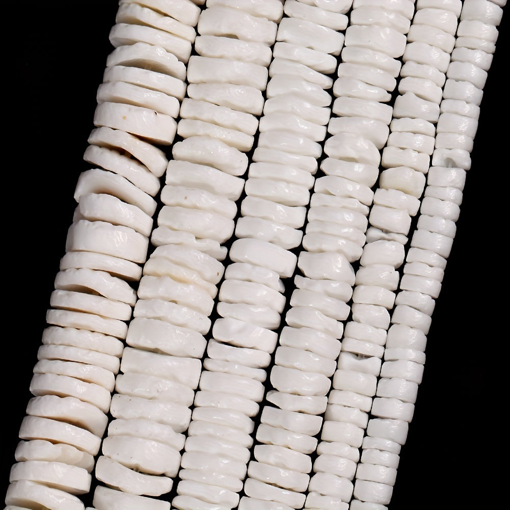 Shell Beads Medium Hole Flat Beads for DIY Jewelry Making 4mm 8mm