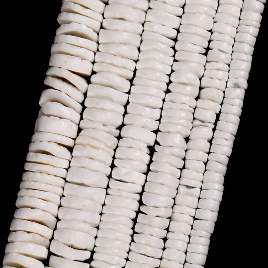 Shell Beads Medium Hole Flat Beads for DIY Jewelry Making 4mm 8mm