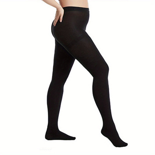 0XL 2XL Women's Plus Solid Fleece Lined Pantyhose