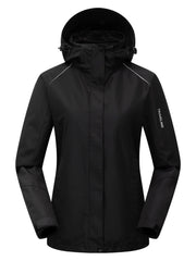 Women's 3 in 1 Hooded Jacket Set Waterproof Windproof Fleece for Outdoor