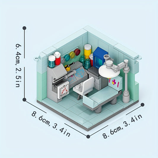 Doctor's Room Building Blocks DIY Mini Indoor Model Assembled Building Block Toy