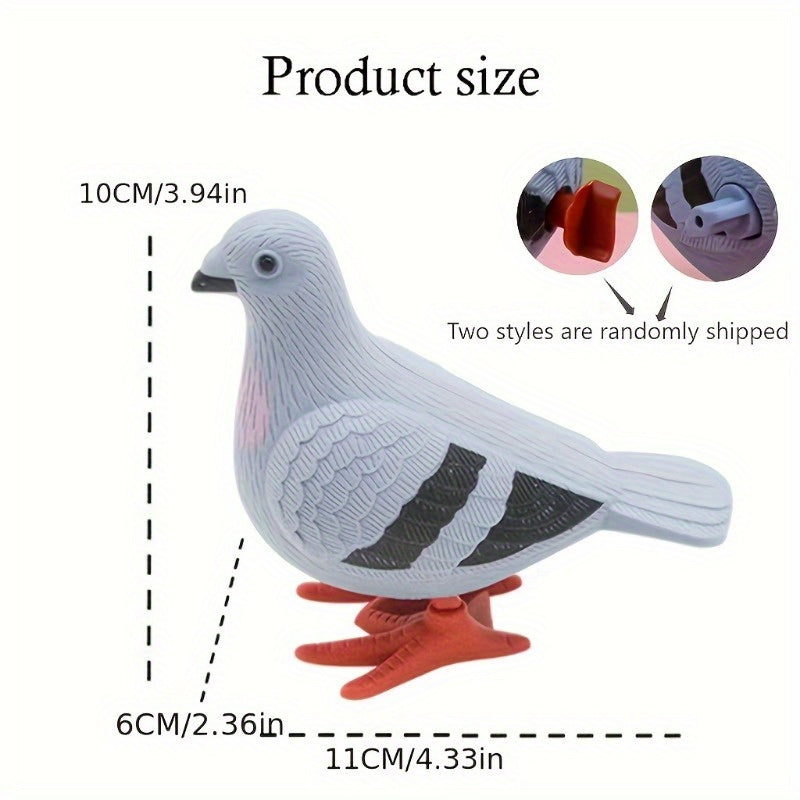 Colorful Pigeon Playthings in Durable Plastic Ideal Gift with Red Base