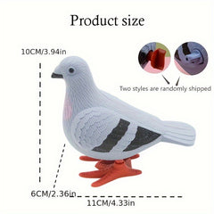 Colorful Pigeon Playthings in Durable Plastic Ideal Gift with Red Base