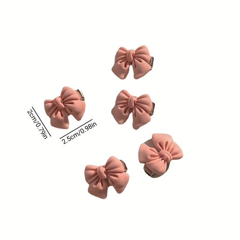 5Pcs Pink Peach Rose Hair Clips Girls Accessories