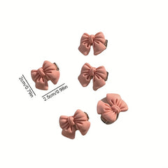5Pcs Pink Peach Rose Hair Clips Girls Accessories