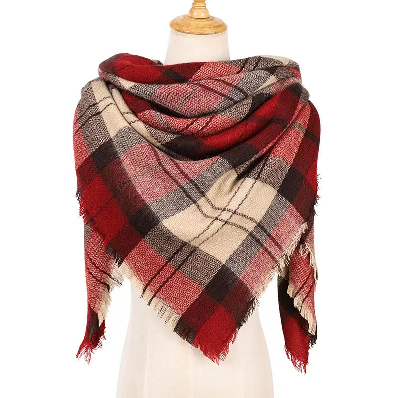 Soft Blanket Scarf Long Shawl for Winter Outdoor Hiking Camping