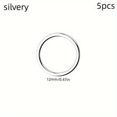 5pcs Stainless Steel Nose Ring Hoop Ear Cartilage Earrings Piercing Jewelry