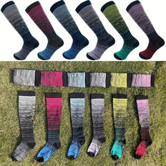 Men's Gradient Crew Socks Quick Dry Soft Breathable