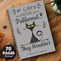 Cat Spiral Password Notebook: Login Recording
