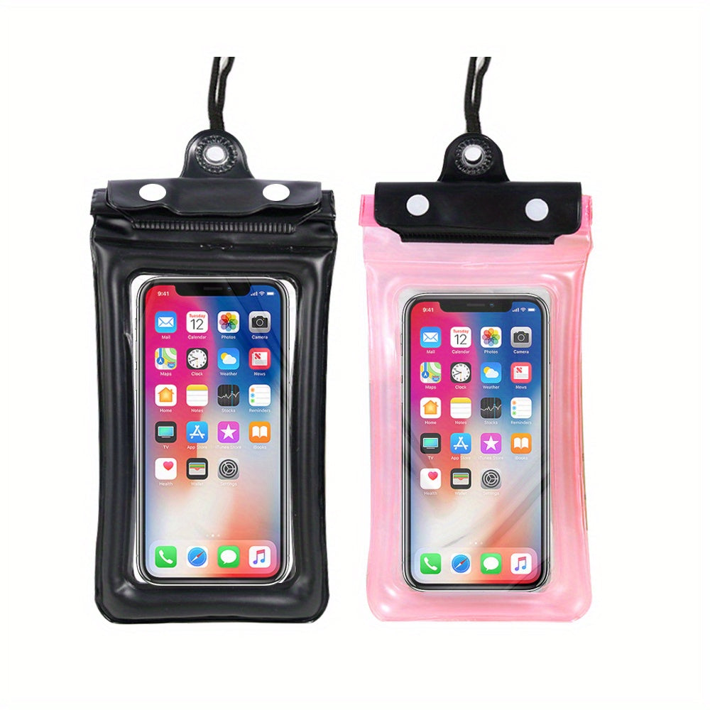 2 Waterproof Phone Cases for Swimming and Diving Touch Screen Compatible