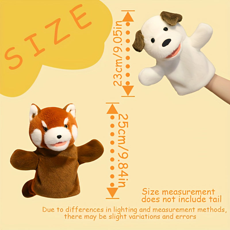 Raccoon Hand Puppet with Openable Mouth Funny Dog Interactive Toy