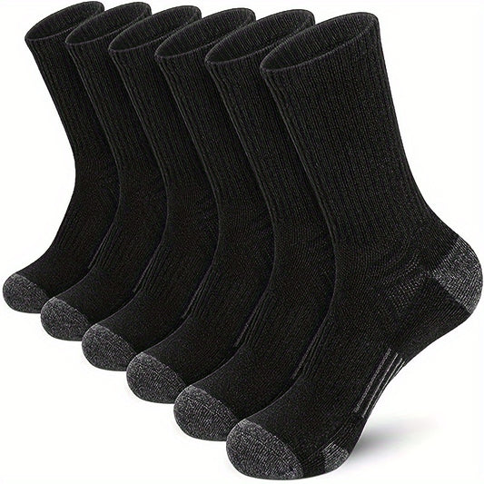 5 Pairs Cotton Basketball Sports Crew Socks US7 10 5