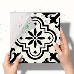12pcs Moroccan Style Floor Stickers Waterproof Non-slip Tile Stickers