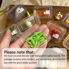 1:12 Mini Veg Boxes w/ Labels Assorted Kitchen Toy Deco