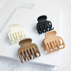 Small Hair Claw Resin Style Nonslip Ponytail Holder for Women Girls