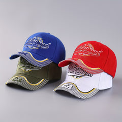 Men's Embroidered Baseball Cap Duck Tongue Brim