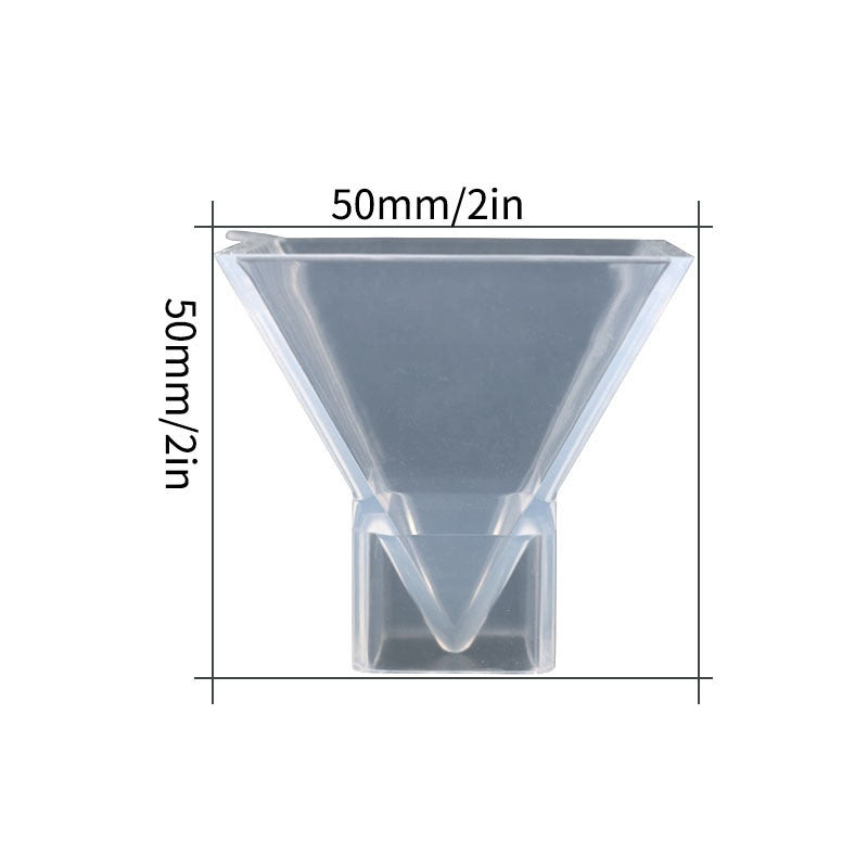 High Transparency Pyramid Mold Silicone Resin Mold 1-6 Inch