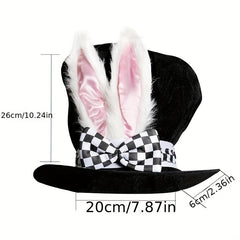 Easter Rabbit Funny Party Hat Velvet Costume Cosplay Plush Topper