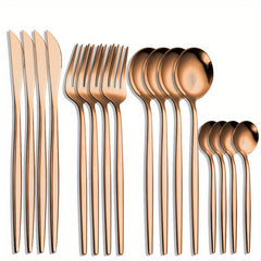 16pcs Stainless Steel Portuguese Dinnerware Set - Dining Flatware Set