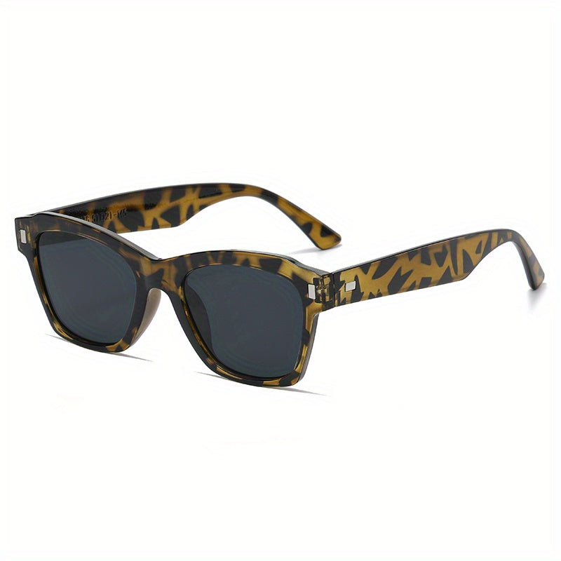 Men's Square Frame PC Sunglasses Vintage Mixed Decorative Eyewear