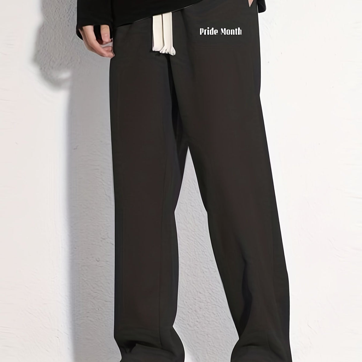 Pride Month Letter Print Joggers Men's Casual Loose Fit Pants