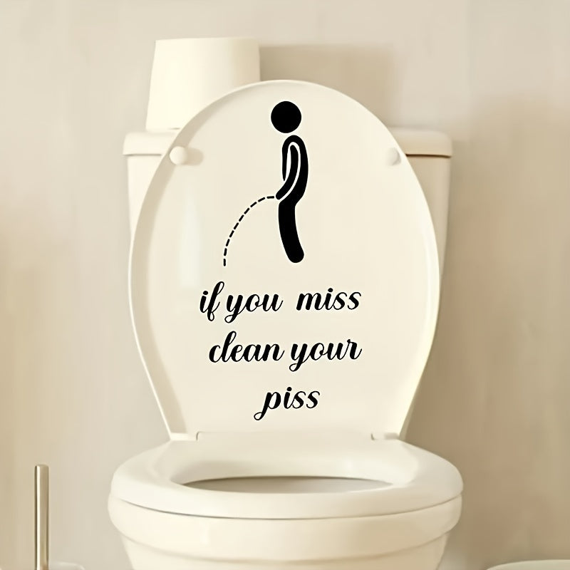 Creative Toilet Sticker Decorative Removable Wall Sticker